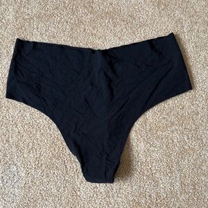 Victoria's Secret Black Panties thong no show XL seamless